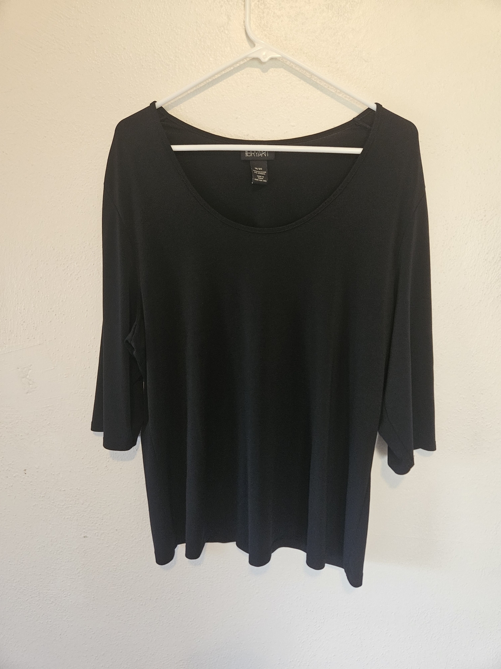 Lane Bryant Black Scoop Neck Long Sleeve Top